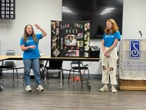 Sharing what they learned at STEM camp, partially funded by SITS