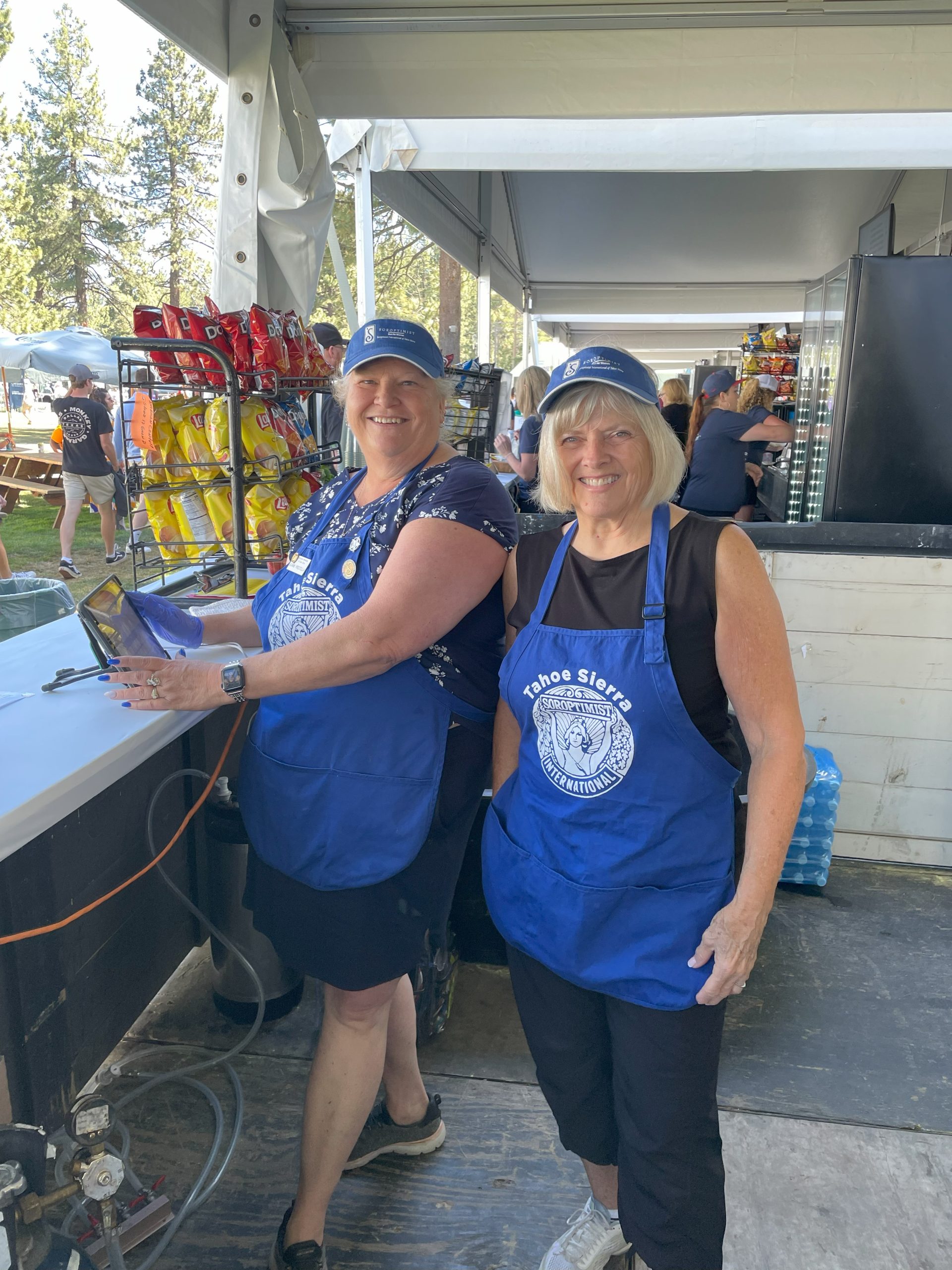 Fundraising at the American Century Golf Tournament at Edgewood Golf Course in Stateline, NV