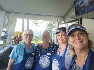 Getting ready for customers at the American Century Golf Club Tournament
