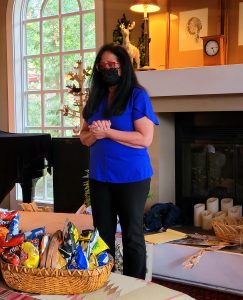 Shelly is offering lots of snacks and goodies at our SITs Annual Retreat.