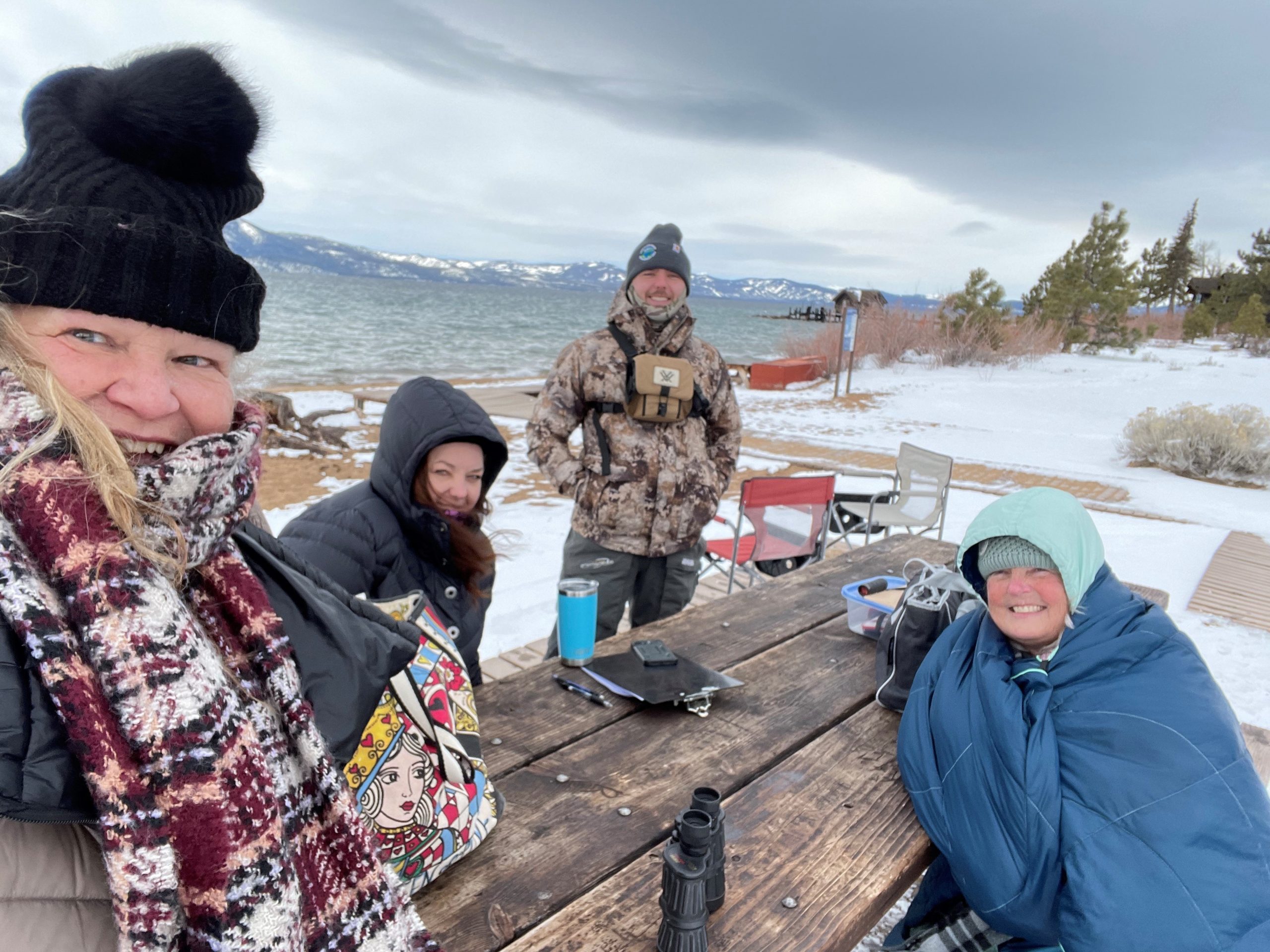 Counting Eagles in the cold with TINS - Tahoe Institute of Natural Science.