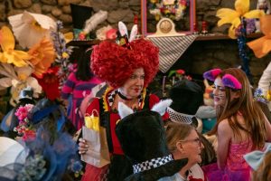 Queens of Hearts and Chesire Cats were everywhere at the SITs Mad Hatter Tea