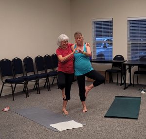Balancing poses at Yoga with Susan Glasson