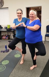 Balancing poses at Yoga with Susan Glasson