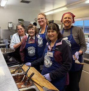 Lasagna Love, Bread & Broth, and Soroptimist partnered for a community meal.